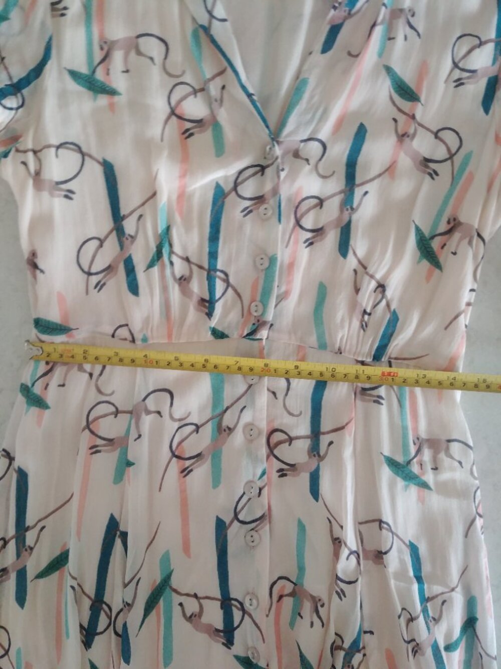 Emily and Fin swinging monkeys button down dress Small - Picture 14 of 16